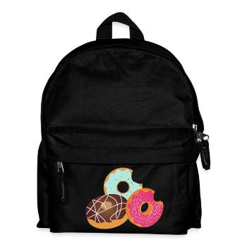 Donuts mit Biss – Süßes Trio mit Glasur & Streusel - Kinder Rucksack - Schwarz - Vorne