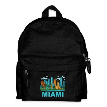 miami stadt - Kinder Rucksack - Schwarz - Vorne