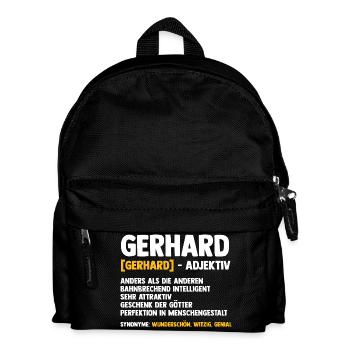 Gerhard - Kinder Rucksack - Schwarz - Vorne