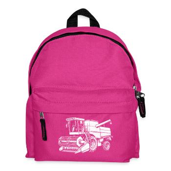 Erntemaschine Feldgigant auf Reifen - Kinder Rucksack - Fuchsia - Vorne