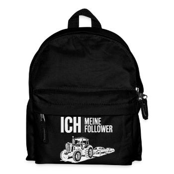 Ich & meine Follower – Traktor Edition - Kinder Rucksack - Schwarz - Vorne