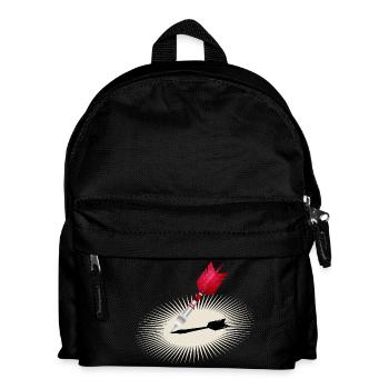 Motif de pince détaillé en rouge avec ombre - Sac à dos Enfant - noir - Devant