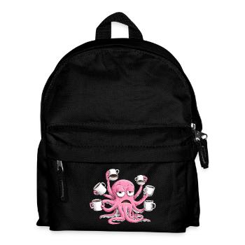 Musty Squid Coffee Enjoyment - Kids' Backpack - black - Front