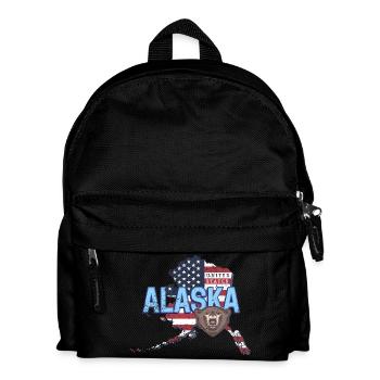 Alaska State United States Souvenir - Kids' Backpack - black - Front