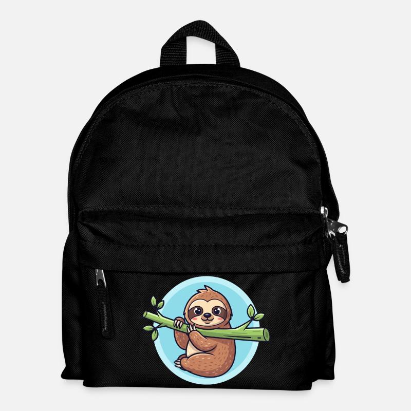 Faultier - Kinder Rucksack - Schwarz