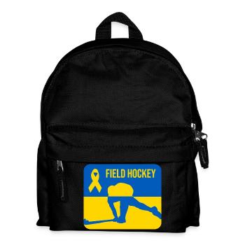 Solidarité avec le hockey sur gazon ukrainien - Sac à dos Enfant - noir - Devant