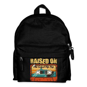 Élevé avec le hip-hop old school des années 80 style rap des années 90 - Sac à dos Enfant - noir - Devant