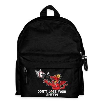 Whimsical Dragon and Sheep Eternal Reminder - Kids' Backpack - black - Front