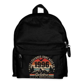 Oktober 1996 Geburtstagsgeschenk 1996 Oktober 1996 - Kinder Rucksack - Schwarz - Vorne