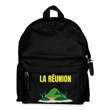 Tropical Reunion Island T-shirt - Kids' Backpack - black - Front