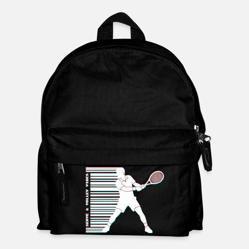 Tennis Glitch Barcode Sweat à capuche - Sac à dos Enfant - noir