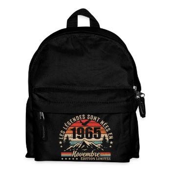 génial depuis novembre 1965 | novembre 1965 - Sac à dos Enfant - noir - Devant