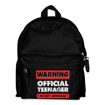 Warning Official Teenager - Kids' Backpack - black - Front