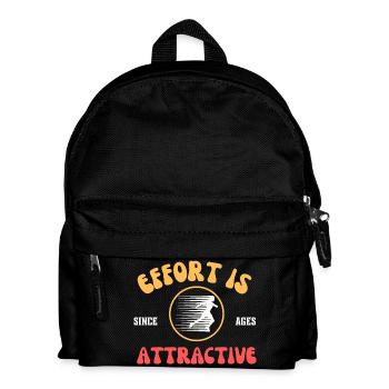 Effort is attractive - running, gym, sports wear - Kids' Backpack - black - Front