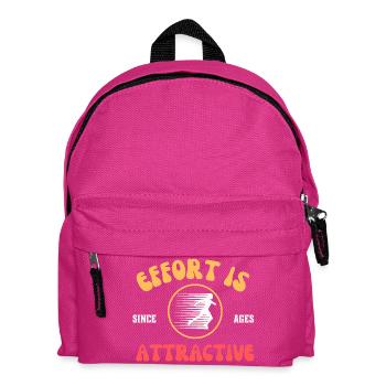 Anstrengung ist attraktiv - Laufen, Fitnessstudio, Sportbekleidung - Kinder Rucksack - Fuchsia - Vorne
