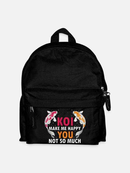 Koi Make Me Happy You Not So Much Humor Fan - Kinder Rucksack - Schwarz