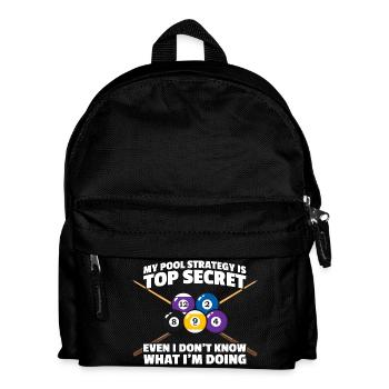Mon joueur de billard drôle de stratégie de billard - Sac à dos Enfant - noir - Devant