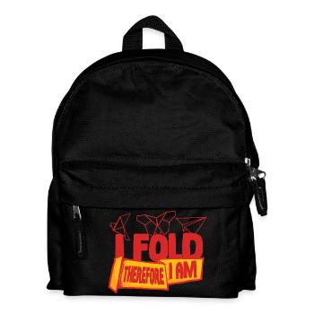 Origami Je plie Donc Je suis - Sac à dos Enfant - noir - Devant