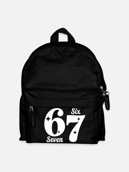 Funny Six Seven 67 - Six Seven SixSeven 6-7 - Kinder Rucksack - Schwarz