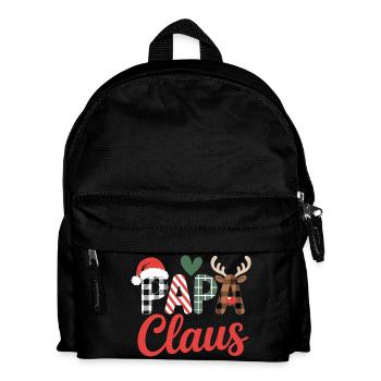 Papa Claus Weihnachten - Kinder Rucksack - Schwarz - Vorne