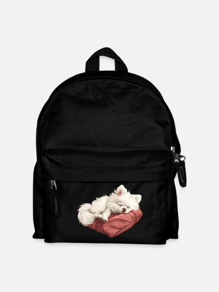 Schlafender Spitz Welpe - Kinder Rucksack - Schwarz