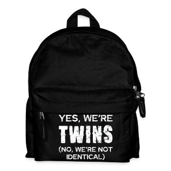 Twin joke: Not identical - Kids' Backpack - black - Front