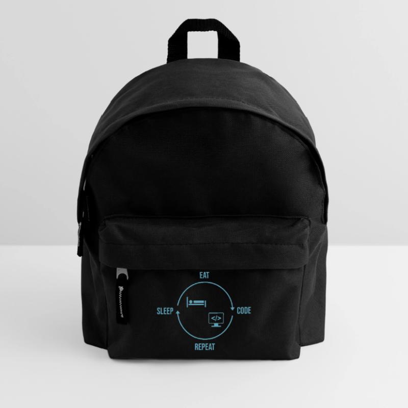 Eat Sleep Code Repeat - Programmierer Kreislauf Kinder Rucksack
