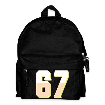 6 7 – Trendy minimalist text design, - Kids' Backpack - black - Front
