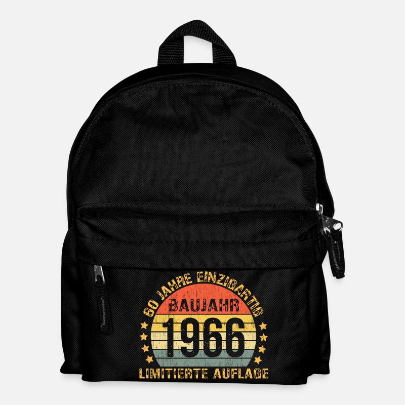 1966 Birthday Decoration Funny 60th Birthday - Kids' Backpack - black