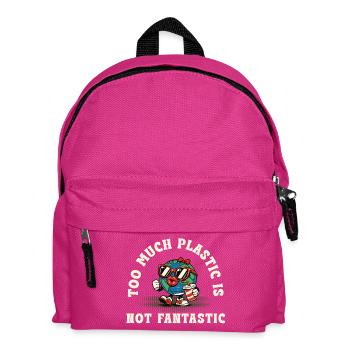 Trop de plastique – pas une expression environnementale exceptionnelle - Sac à dos Enfant - fuchsia - Devant