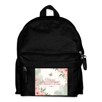 Bonne aquarelle pour la Journée internationale des femmes - Sac à dos Enfant - noir - Devant