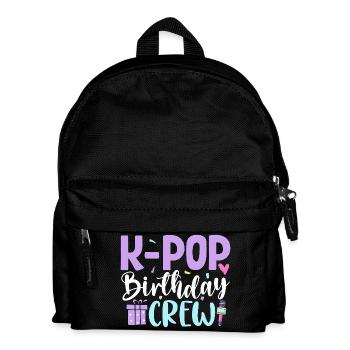 K Pop Birthday Crew - Kinder Rucksack - Schwarz - Vorne