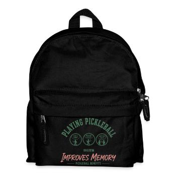 Pickleball Funny Player Pickle Ball Playing Love - Kids' Backpack - black - Front