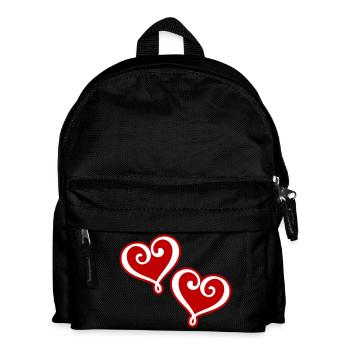Heart icon - Kids' Backpack - black - Front