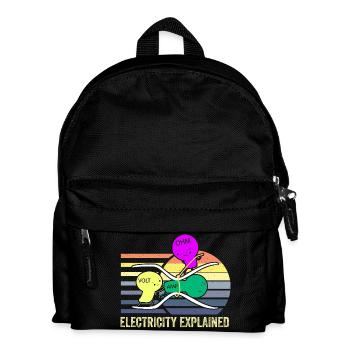 Electricity Trio: Ohm Amp Volt - Kids' Backpack - black - Front