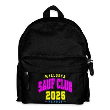 Malle 2026 Sauf Club Member Mallorca 2026 - Kinder Rucksack - Schwarz - Vorne