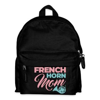 French Horn Mom - Kinder Rucksack - Schwarz - Vorne
