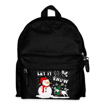 Bonhomme de neige : faites neiger - Sac à dos Enfant - noir - Devant