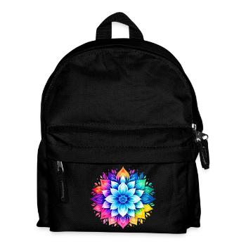 Colorful Boho Mandala Flower - Kids' Backpack - black - Front