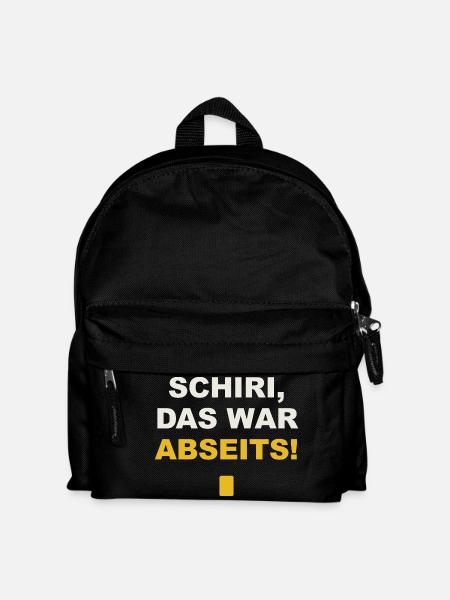 Schiri Das War Abseits - Kinder Rucksack - Schwarz