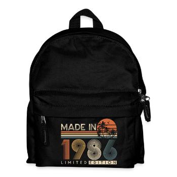 Jahrgang 1986 Vintage Geburtstag Geschenk Retro - Kinder Rucksack - Schwarz - Vorne