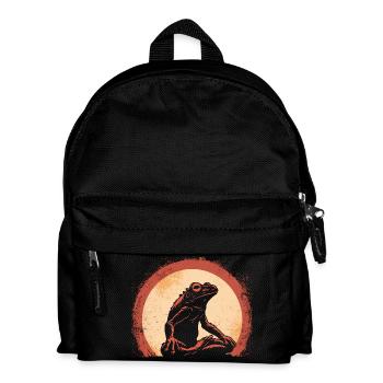 Namasté Yoga Grenouille Méditation Rétro - Sac à dos Enfant - noir - Devant