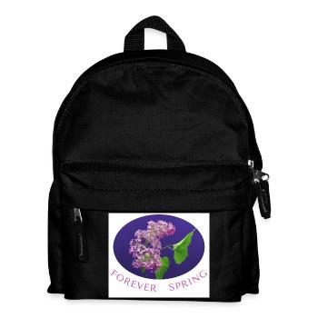 FOREVER SPRING Lilac Photo Print  - Kids' Backpack - black - Front