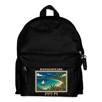 Madagaskar Nosy Be Vintage Reisemarke - Kinder Rucksack - Schwarz - Vorne