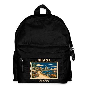 Ghana Accra Vintage Travel Brand - Kids' Backpack - black - Front
