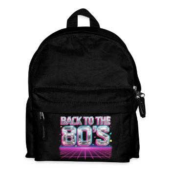Retour à la grille néon des années 80 - Sac à dos Enfant - noir - Devant