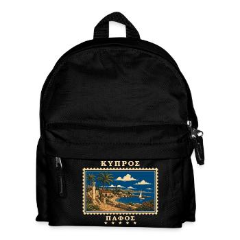 Zypern Paphos Vintage Reisemarke - Kinder Rucksack - Schwarz - Vorne