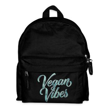 Vegan Vibes Veganism Statement - Kids' Backpack - black - Front