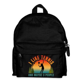 I LIKE TENNIS AND MAYBE 3 PEOPLE  - Kids' Backpack - black - Front