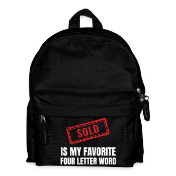Real Estate Agent Realtor Home Seller Marketing - Kids' Backpack - black - Front